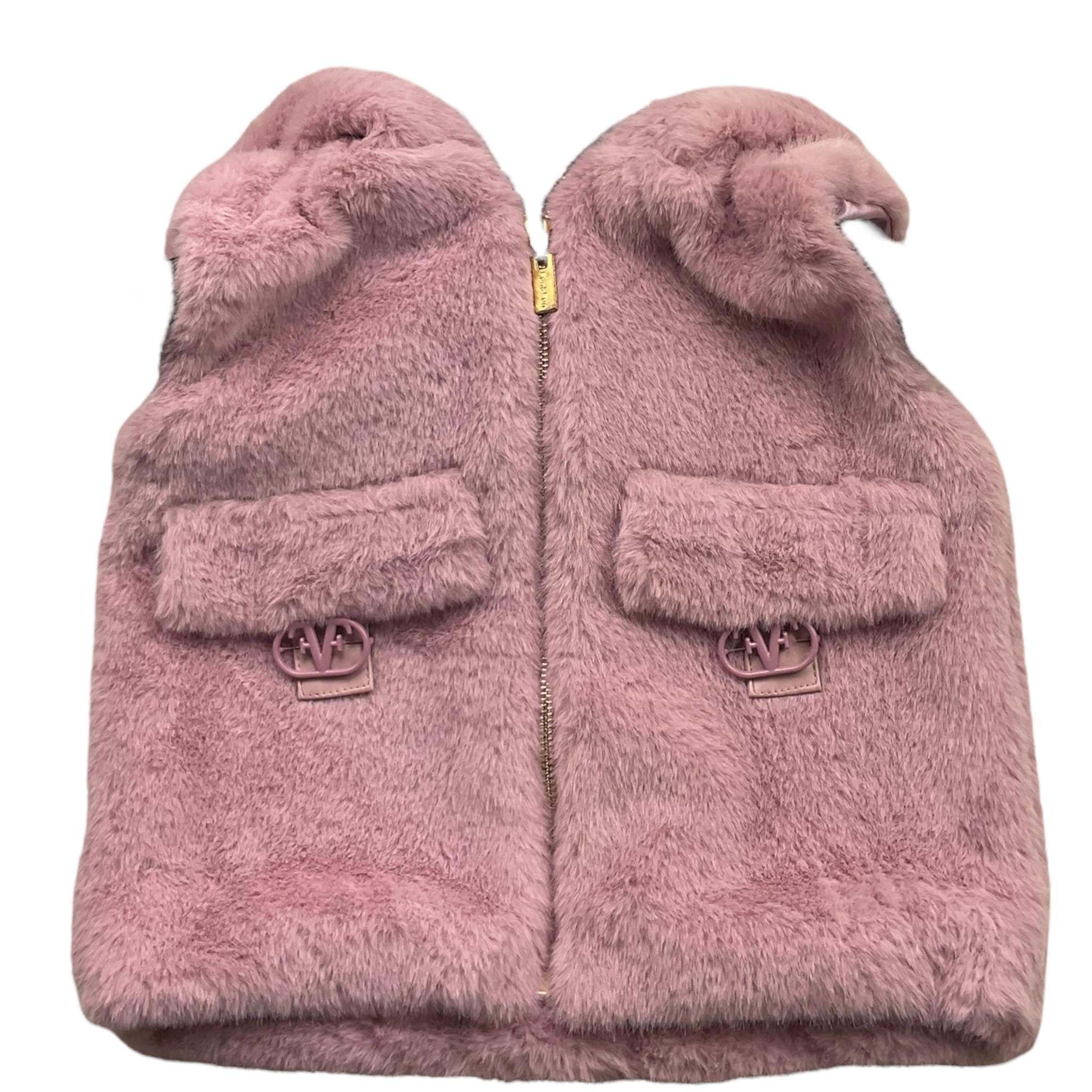 FUN & FUN pelliccia giromanica tinta unita con zip Rosa per Neonata FBWA0076N ROSA FUN & FUN 