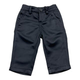 Shako' Pantalone Tinta Unita Con Elastico In Vita Nero Per Neonato