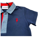 Trussardi Polo Mezza Manica Tinta Unita con Logo per Neonato TIP26103PO BLU TRUSSARDI 
