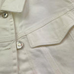 Please Giubbino In Denim Tinta Unita per Bambina JB18132G73 BIANCO PLEASE 