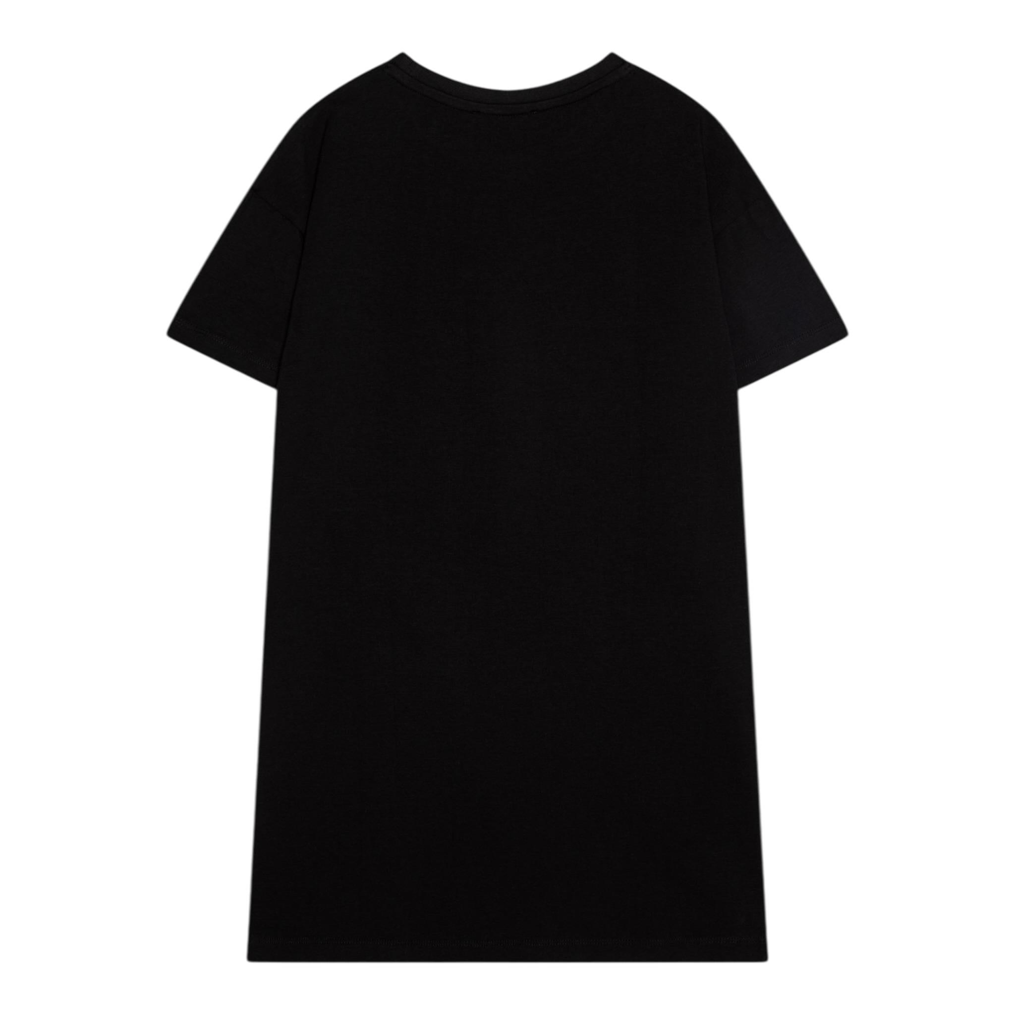 Calvin Klein Abito Mezza Manica Tinta Unita con Logo per Bambina IG0IG02912 NERO CALVIN KLEIN 