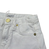 M+E' Short In Denim tinta unita con Girovita Regolabile Bianco per Bambina UE1704JX BIANCO M+E' 