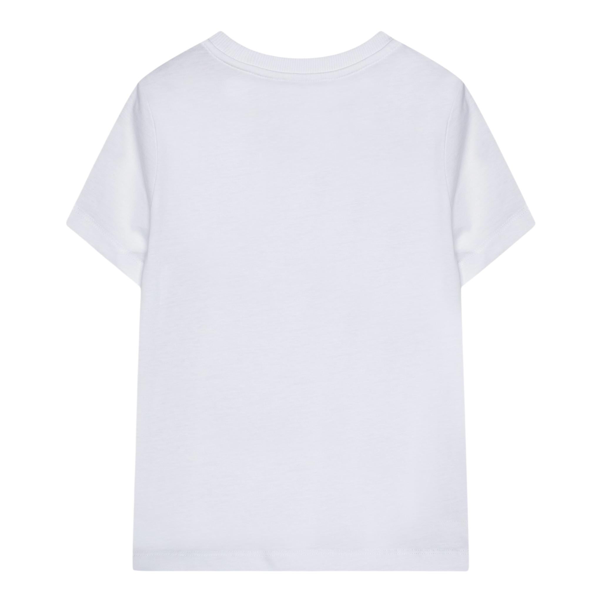 Moschino T-Shirt Girocollo Tinta Unita con Orso per Neonato MUM04AXX BIANCO MOSCHINO 