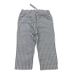 Please Pantalone Bicolore con Fantasia A Righe per Neonato PE54271B73 BIANCO PLEASE 