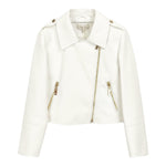 Twinset Giubbino In Ecopelle Tinta Unita con Zip per Bambina 251GJ2561X BIANCO TWINSET 