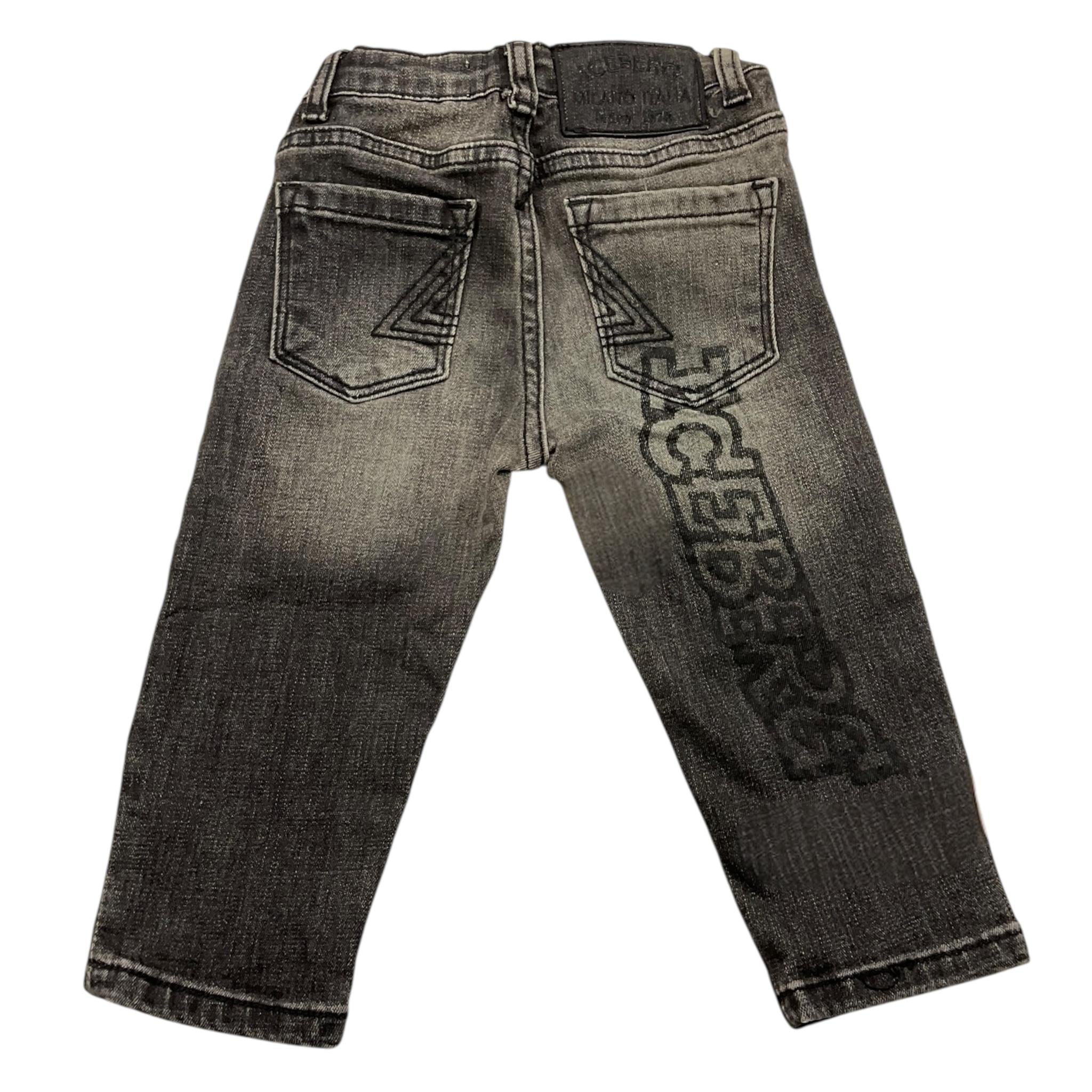 ICEBERG jeans tinta unita con logo e girovita regolabile Nero per Neonato PTICE5303BN NERO ICEBERG 