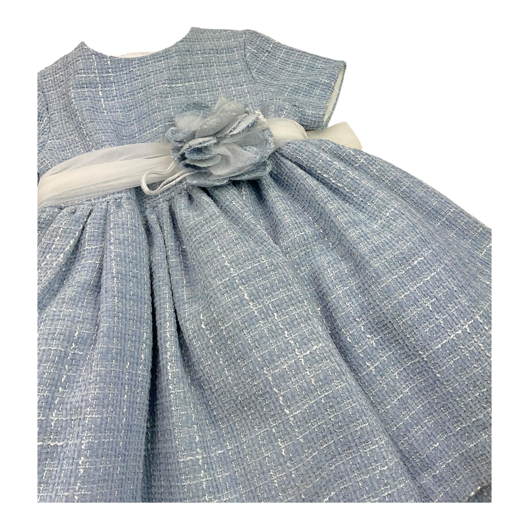 TETO E TATTA abito mezza manica tinta unita Azzurro per Neonata VE6727 AZZURRO TETO E TATTA 