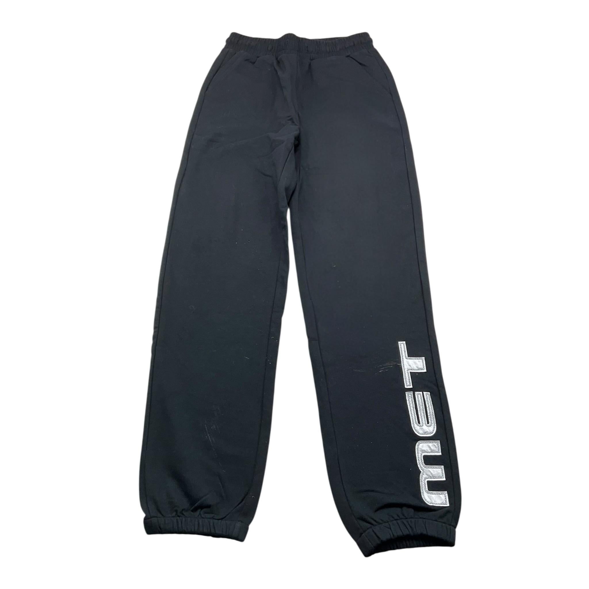 MET pantalone modello tuta tinta unita con logo Nero per Bambina ME593 NERO MET 