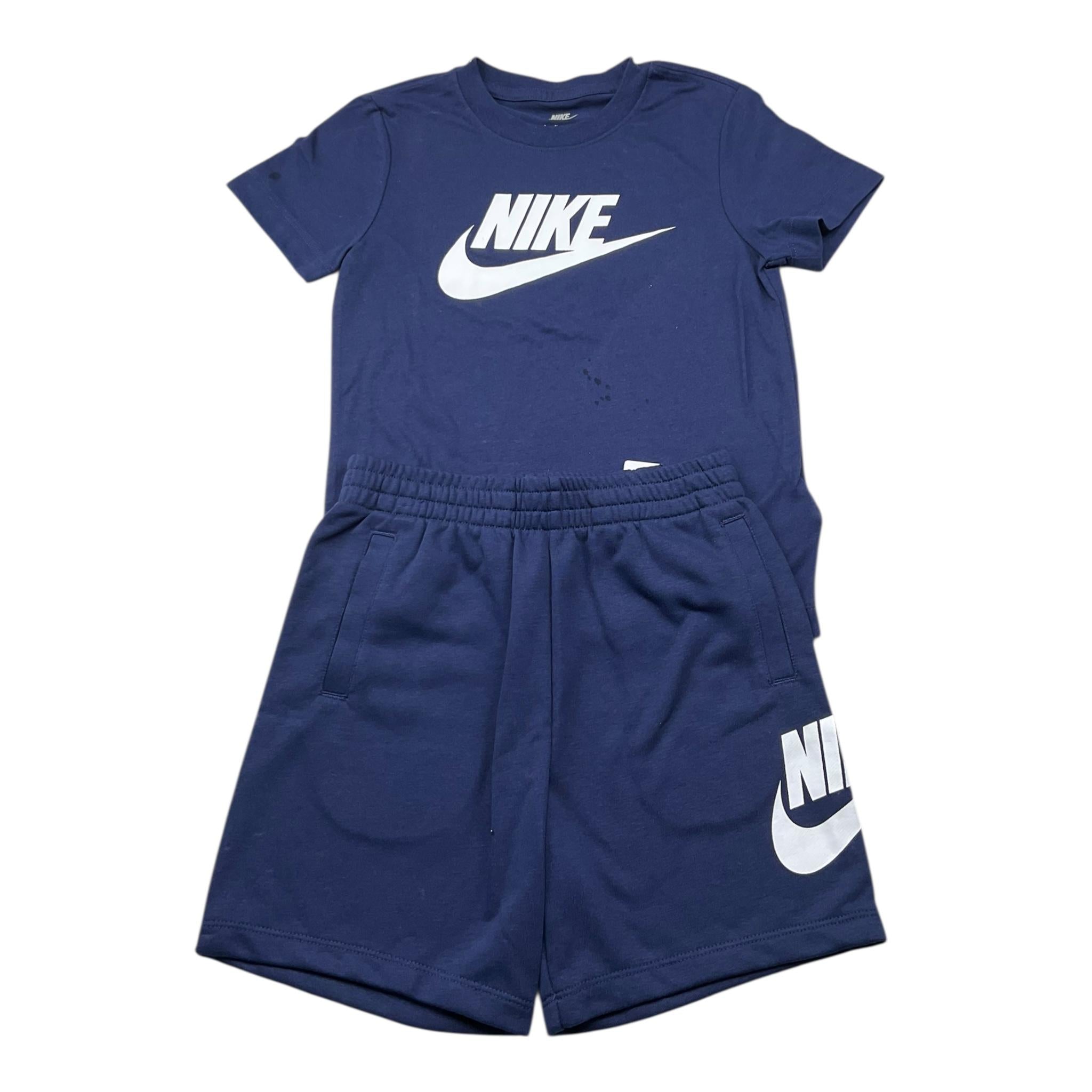 Nike Completo 2 Pezzi T-Shirt-Bermuda Tinta Unita per Bambino 86L596 BLU NIKE 