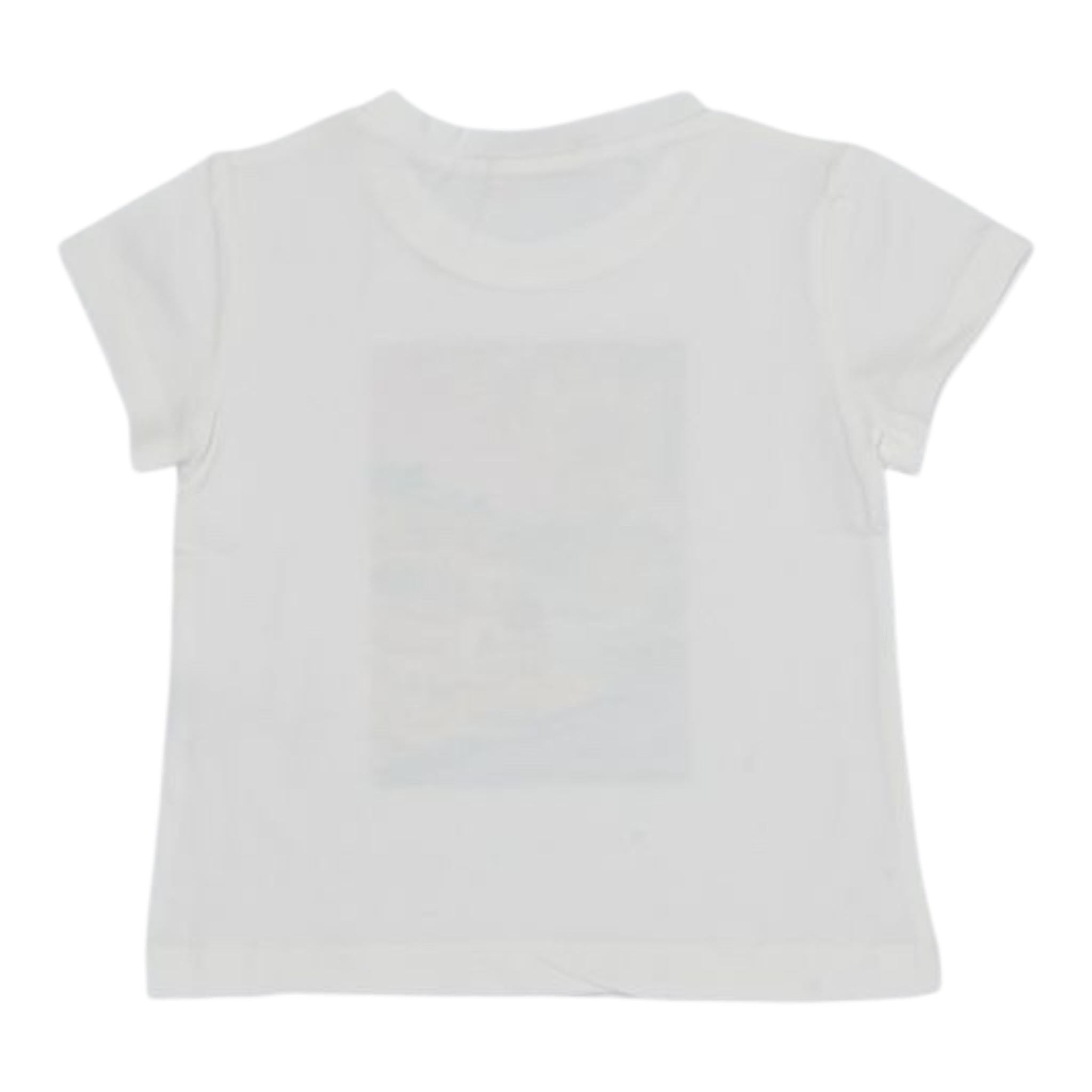 Liu Jo T-Shirt Girocollo Tinta Unita con Stampa per Bambina KA4133 BIANCO LIU JO 