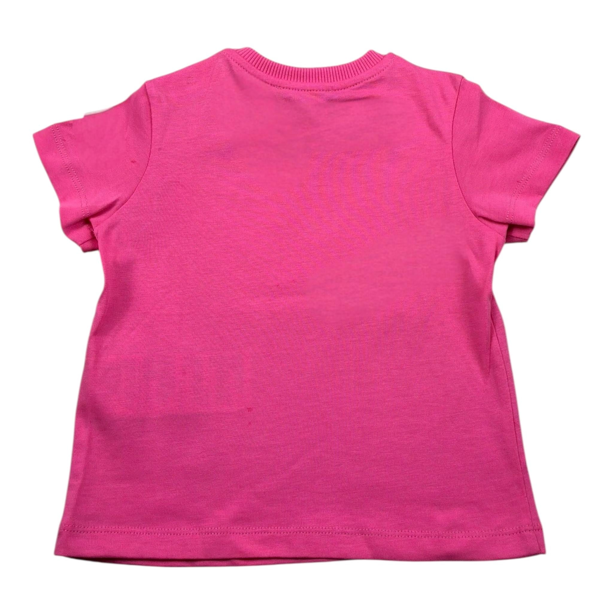 Moschino T-Shirt Girocollo Tinta Unita con Stampa per Neonata M9M032 ROSA MOSCHINO 