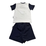 Bikkembergs Completo 2 Pezzi Bicolore T-Shirt-Bermuda per Neonato BK3415X BIANCO/BLU BiKKEMBERGS 