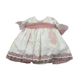 Cua-Cuak Abito Cerimonia tinta unita con Ricami Panna per Neonata 5825 PANNA CUA-CUAK 