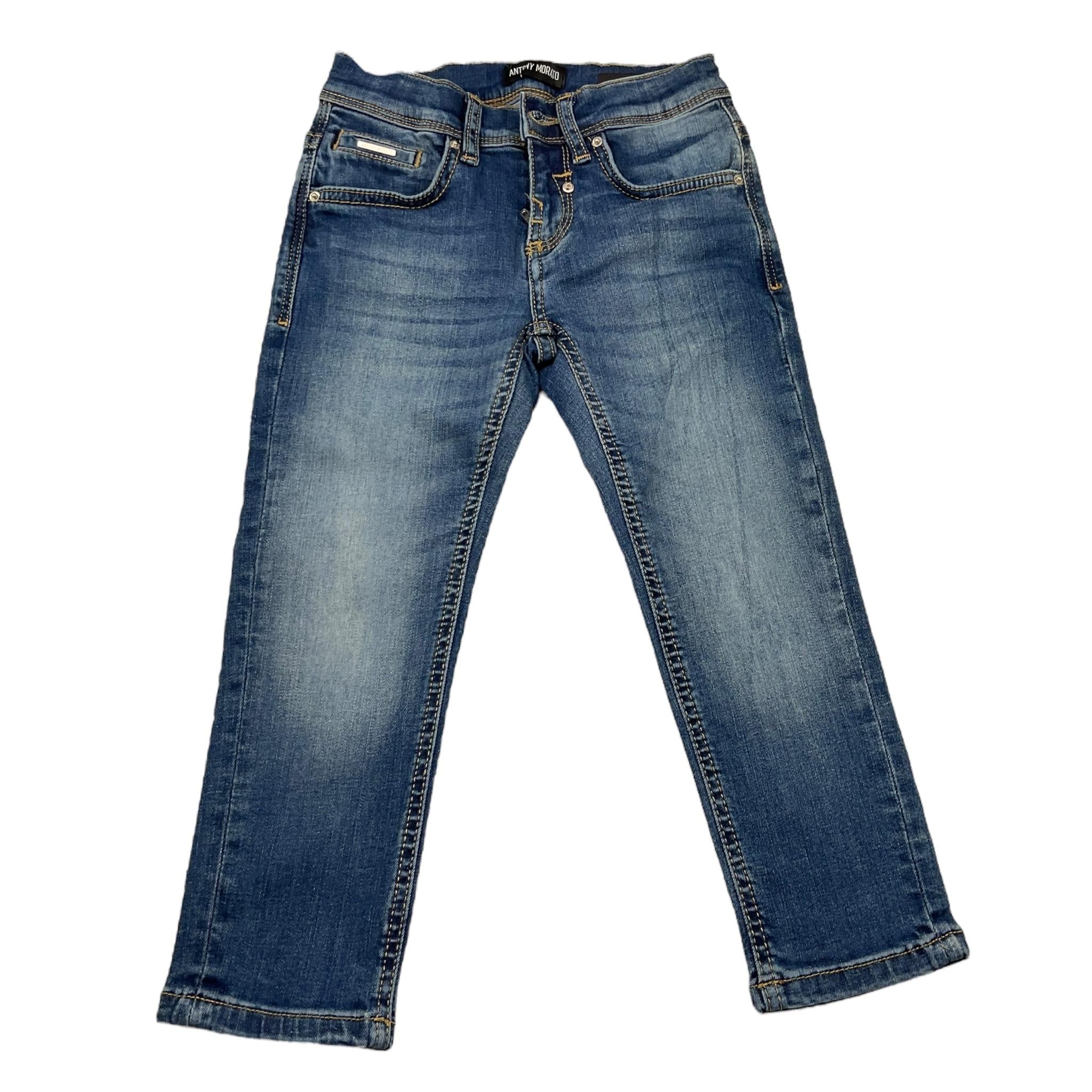 Antony Morato Jeans Tinta Unita con Girovita Regolabile per Bambino MKDT00064 BLU ANTONY MORATO 