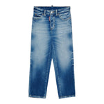 Dsquared2 Jeans Tinta Unita con Tasche per Bambino DQ2241 BLU DSQUARED2 