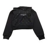 GAELLE felpa tinta unita con cappuccio e brillantini Nero per Bambina 2741FY00347X NERO GAELLE 