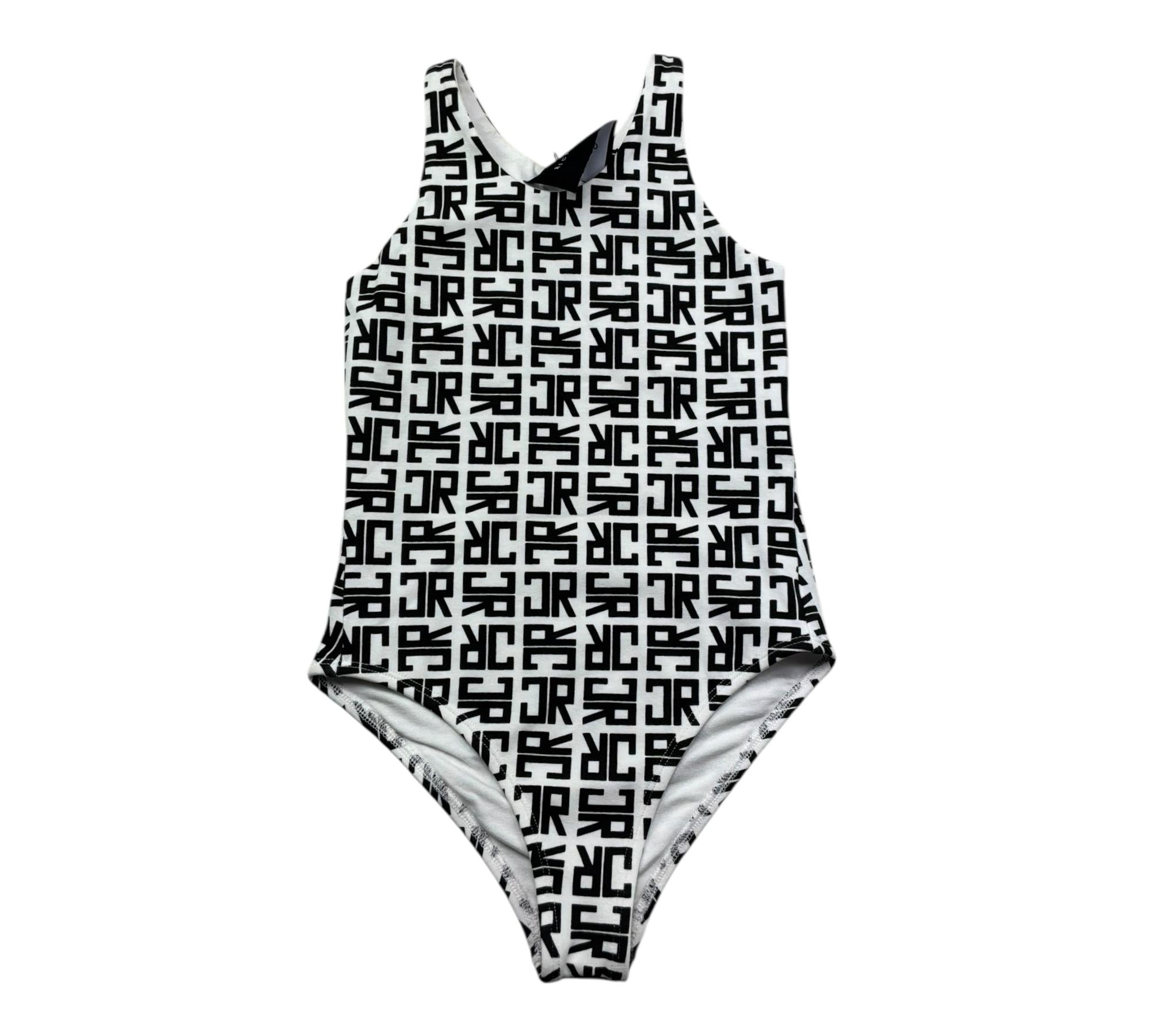 John Richmond Costume Intero Stampa Loghi per Bambina RGP26025CO BIANCO JOHN RICHMOND 