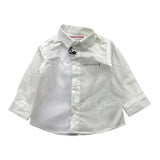 Cesare Paciotti Camicia Tinta Unita Con Logo Bianco Per Neonato