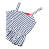 Max&Co. Top Tinta Unita con Fantasia A Righe per Bambina MX0120 BIANCO MAX&Co. 
