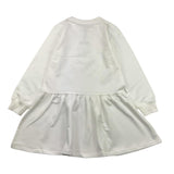 MOSCHINO abito girocollo tinta unita con stampa Bianco per Bambina HDV0H7 BIANCO MOSCHINO 