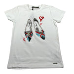 J'Aime' T-Shirt Girocollo tinta unita Bianco per Bambina 5031G BIANCO J'AIME' 