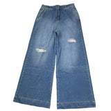 Liu Jo Jeans Tinta Unita Modello Palazzo per Bambina GA3017 AZZURRO LIU JO 