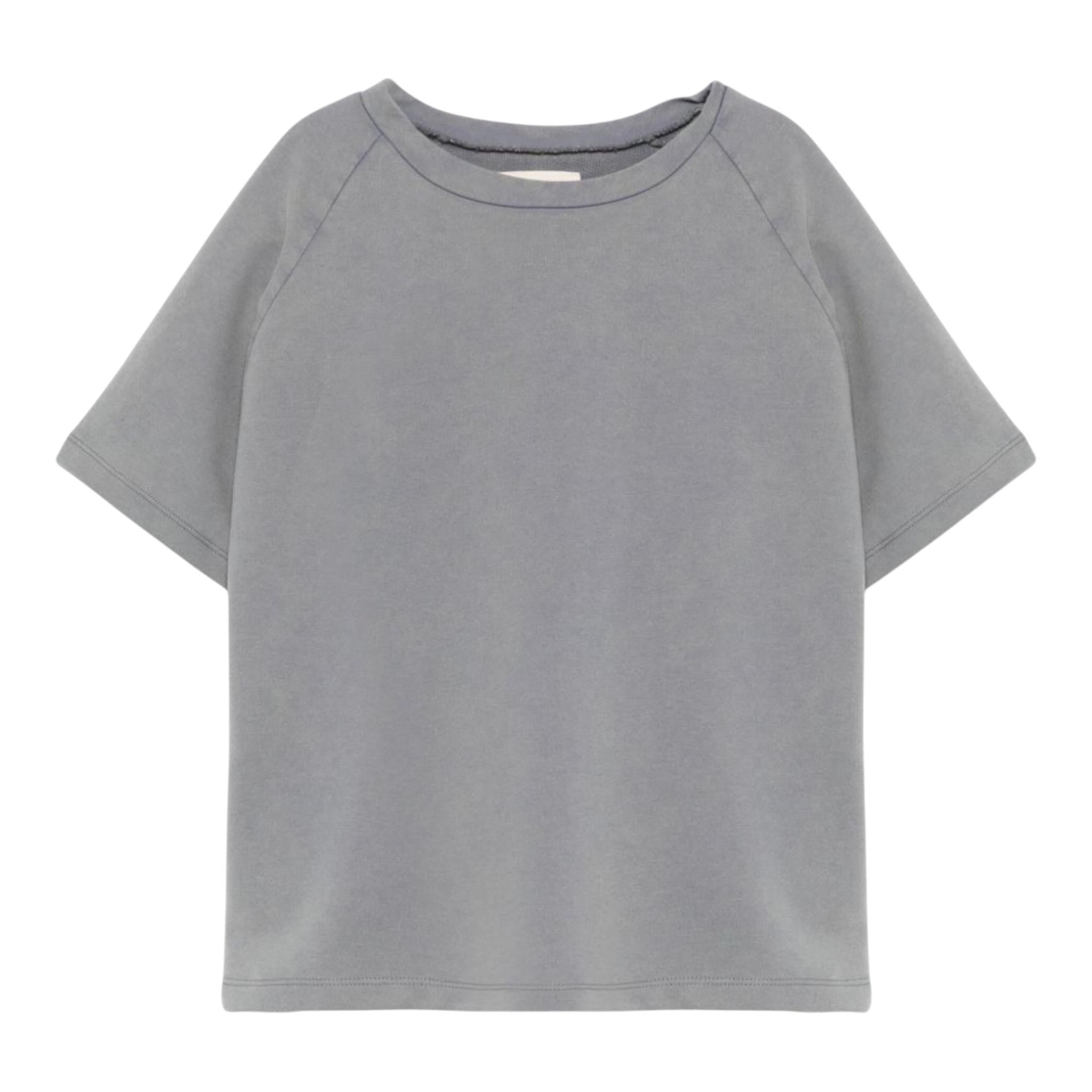 Dou Dou T-Shirt Girocollo Tinta Unita per Bambina DW8P51 GRIGIO DOU DOU 