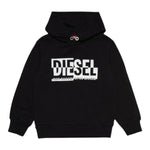 Diesel Felpa Chiusa con Cappuccio Tinta Unita per Bambina J01457X NERO DIESEL 