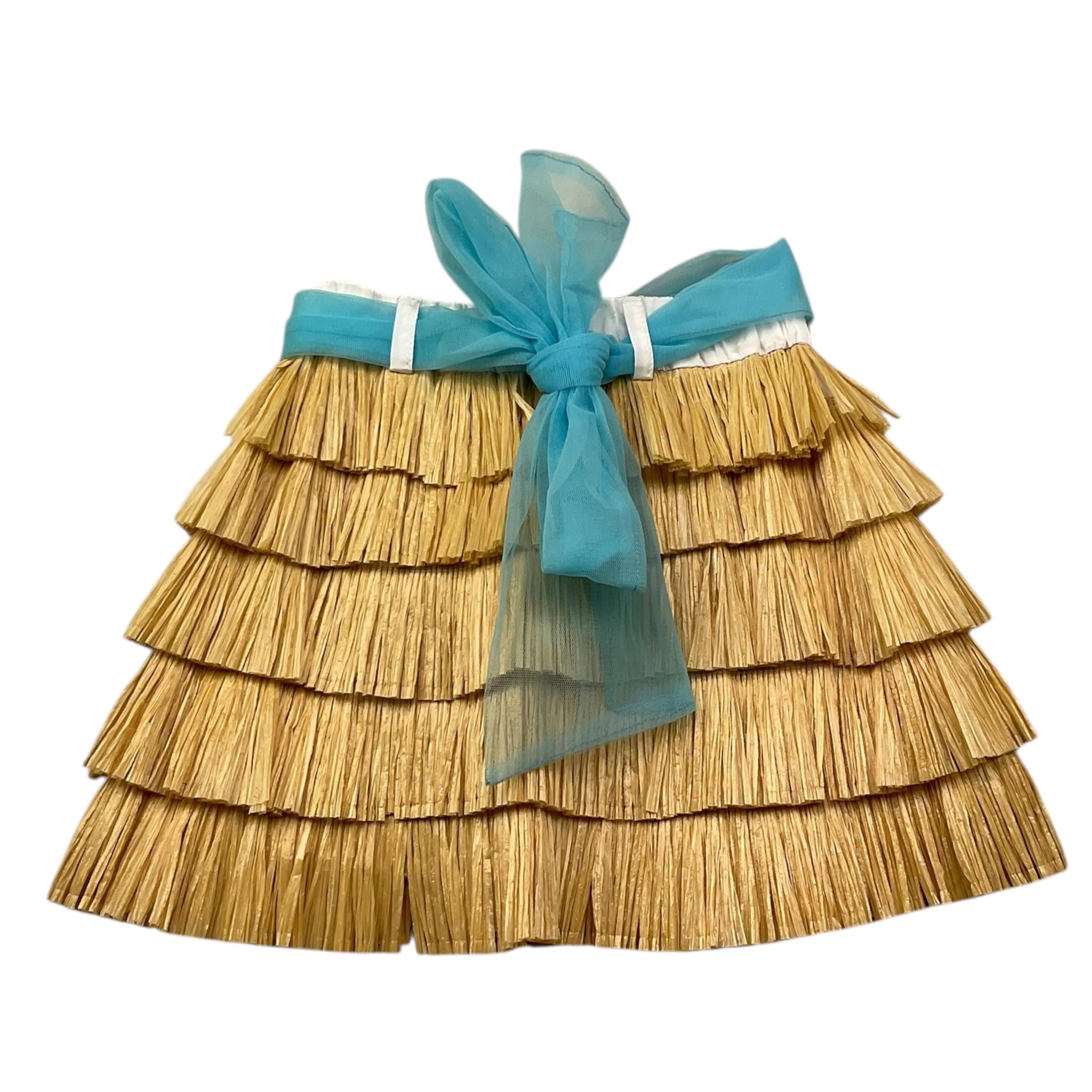 Miss Grant Gonna Tinta Unita In Paglia per Bambina MG1314 BEIGE MISS GRANT 