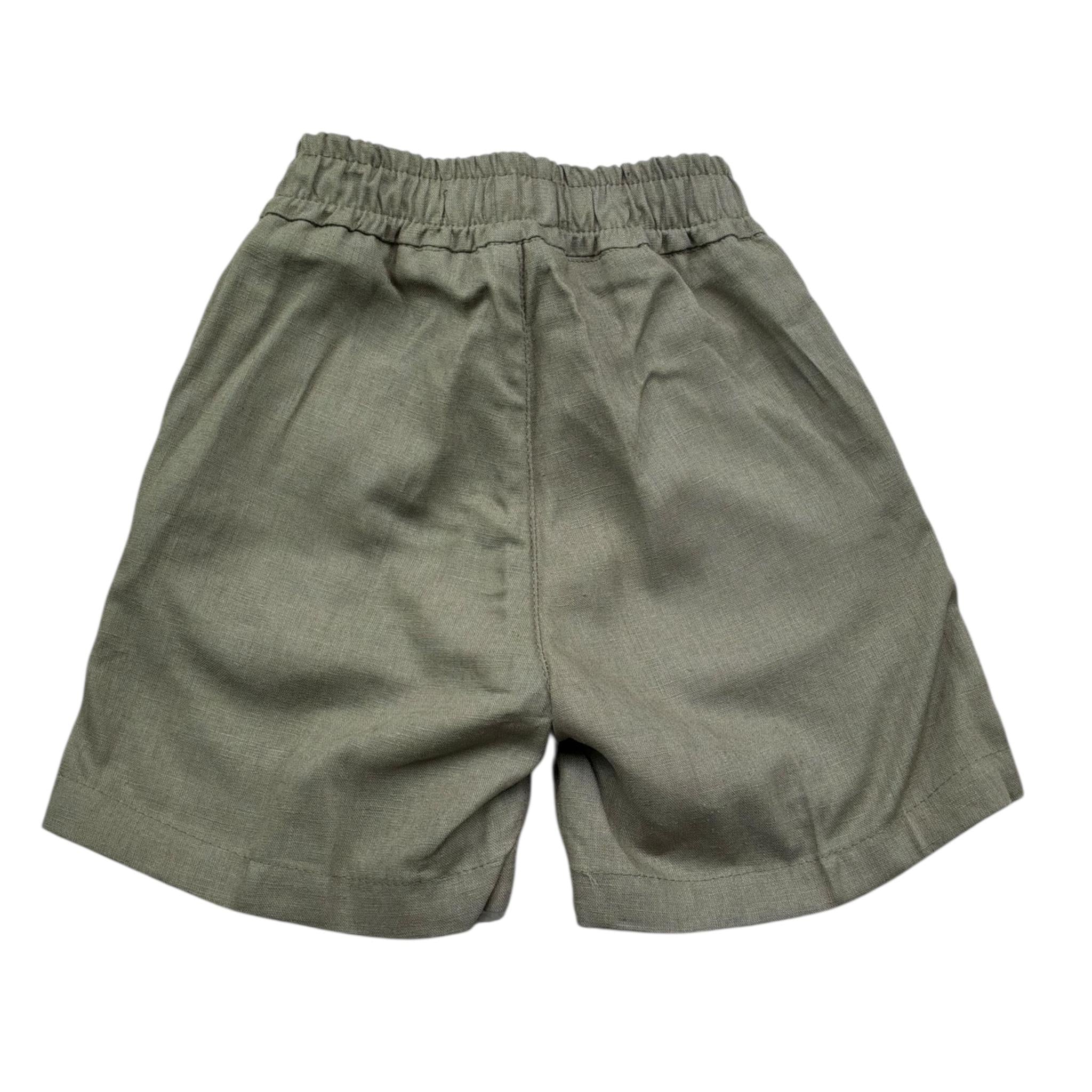 Manuel Ritz Bermuda Tinta Unita con Elastico In Vita per Bambino MR3118 VERDE MANUEL RITZ 