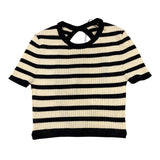 Replay T-Shirt Bicolore In Filo con Fantasia A Righe per Bambina SG5060 BLU/PANNA REPLAY 