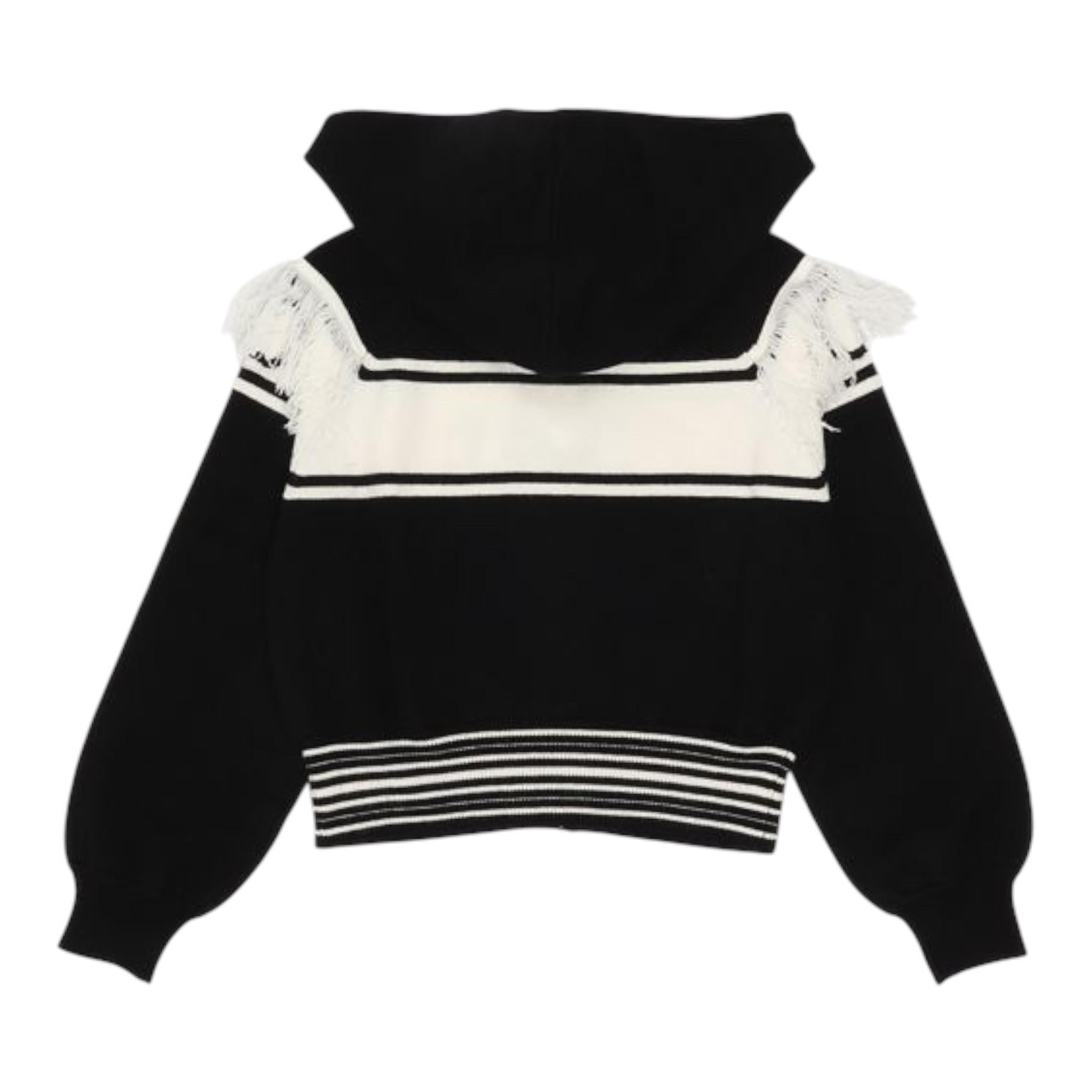 TWINSET maglia tinta unita con stampa zip e cappuccio Nero per Bambina 242GJ3161X NERO TWINSET 