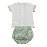 Calamaro Completo 2 Pezzi T-Shirt-Culotte per Neonato 11121 BIANCO CALAMARO 