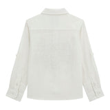 Guess Camicia Tinta Unita con Logo per Neonato N5GH00WFBT0X BIANCO GUESS 
