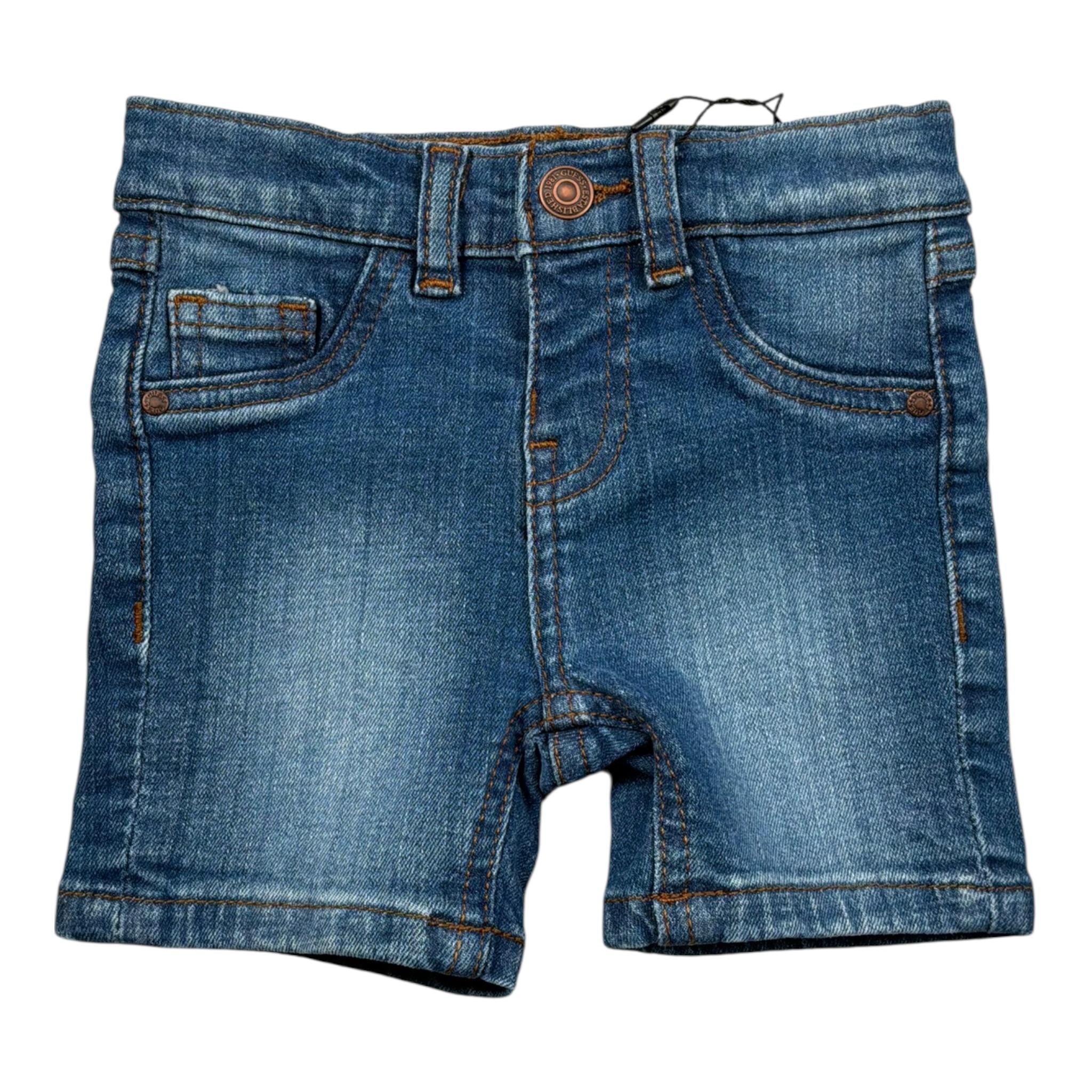Guess Bermuda Tinta Unita In Denim per Neonato N4RD12D52Z0X BLU GUESS 