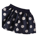 MINI BANDA gonna tinta unita con fantasia pois Blu per Neonata 3A770 BLU MINI BANDA 