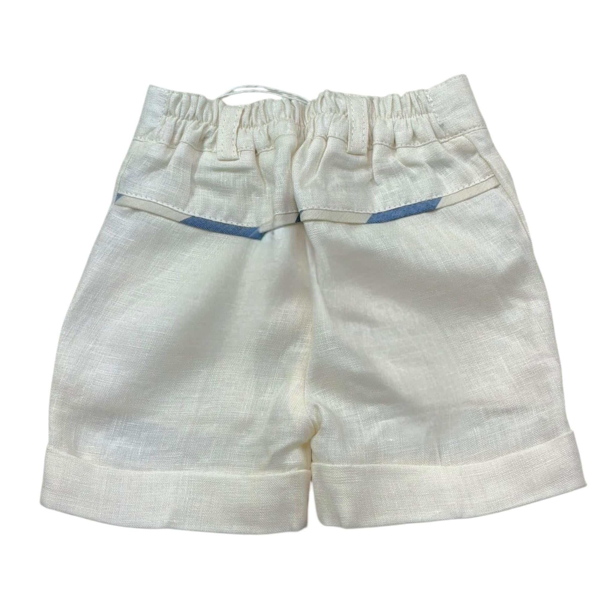 Manuel & Frank Bermuda Tinta Unita con Elastico In Vita per Neonato FJURIIK PANNA MANUEL & FRANK 