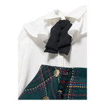 ABEL & LULA completo camicia-gonna bicolore Bianco/verde per Bambina 5546 BIANCO/VERDE ABEL & LULA 