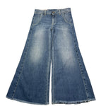 Dondup Jeans Tinta Unita Modello A Palazzo per Bambina DFPA128 BLU DONDUP 