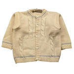 LA STUPENDERIA cardigan tinta unita con ricami Panna per Neonato WBCR03 PANNA LA STUPENDERIA 