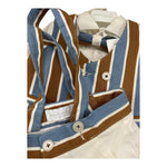 Minu' Completo 4 Pezzi Camicia-Gilet-Papillon-Pantalone con Bretelle per Neonato M3850C4 PANNA MINU' 