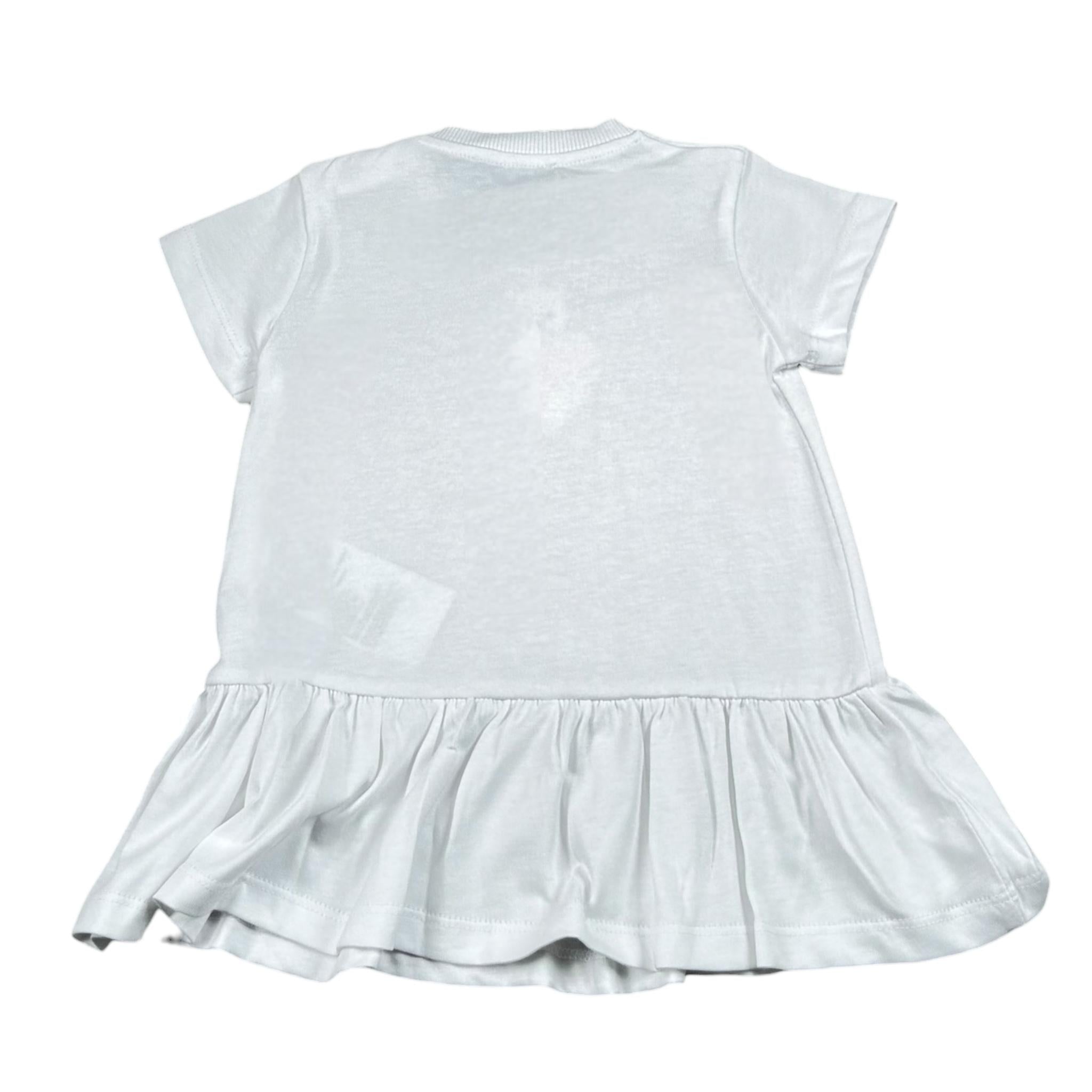 Moschino Abito Mezza Manica Tinta Unita con Stampa per Neonata MDV0DJ BIANCO MOSCHINO 