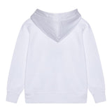 Dsquared2 Felpa Chiusa con Cappuccio Tinta Unita con Logo per Bambino DQ2940 BIANCO DSQUARED2 