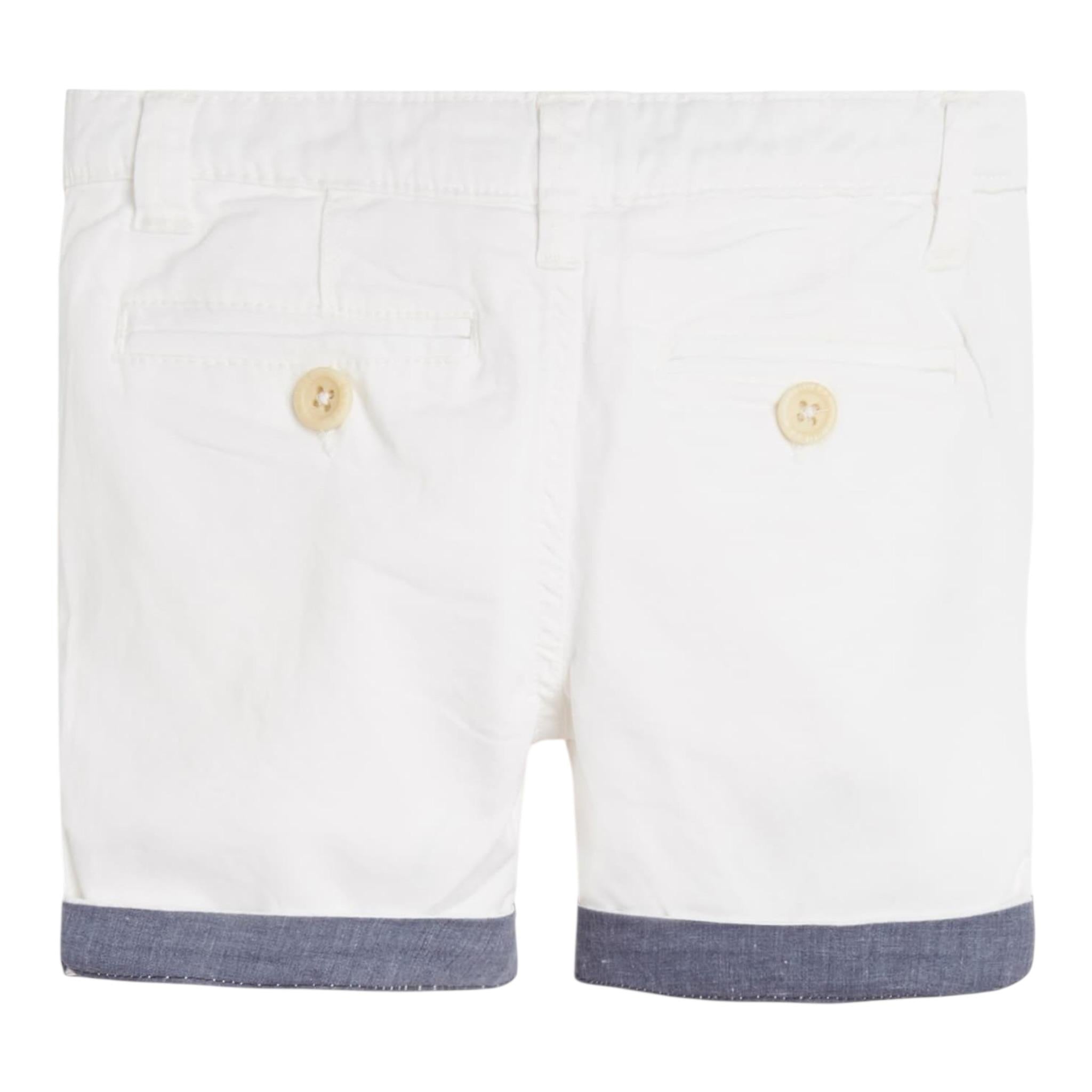 Guess Bermuda Tinta Unita con Girovita Regolabile per Neonato I1RD04WD3T0 BIANCO/BLU GUESS 