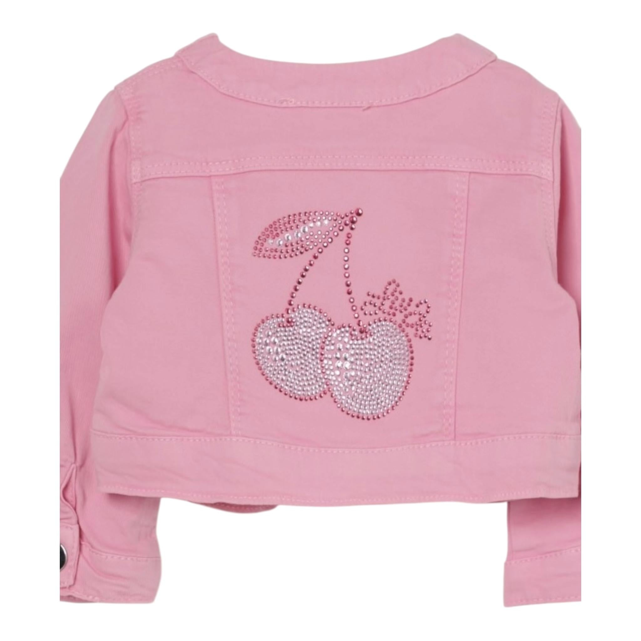 Liu Jo Giubbino In Denim Tinta Unita con Brillantini per Neonata HA5069 ROSA LIU JO 