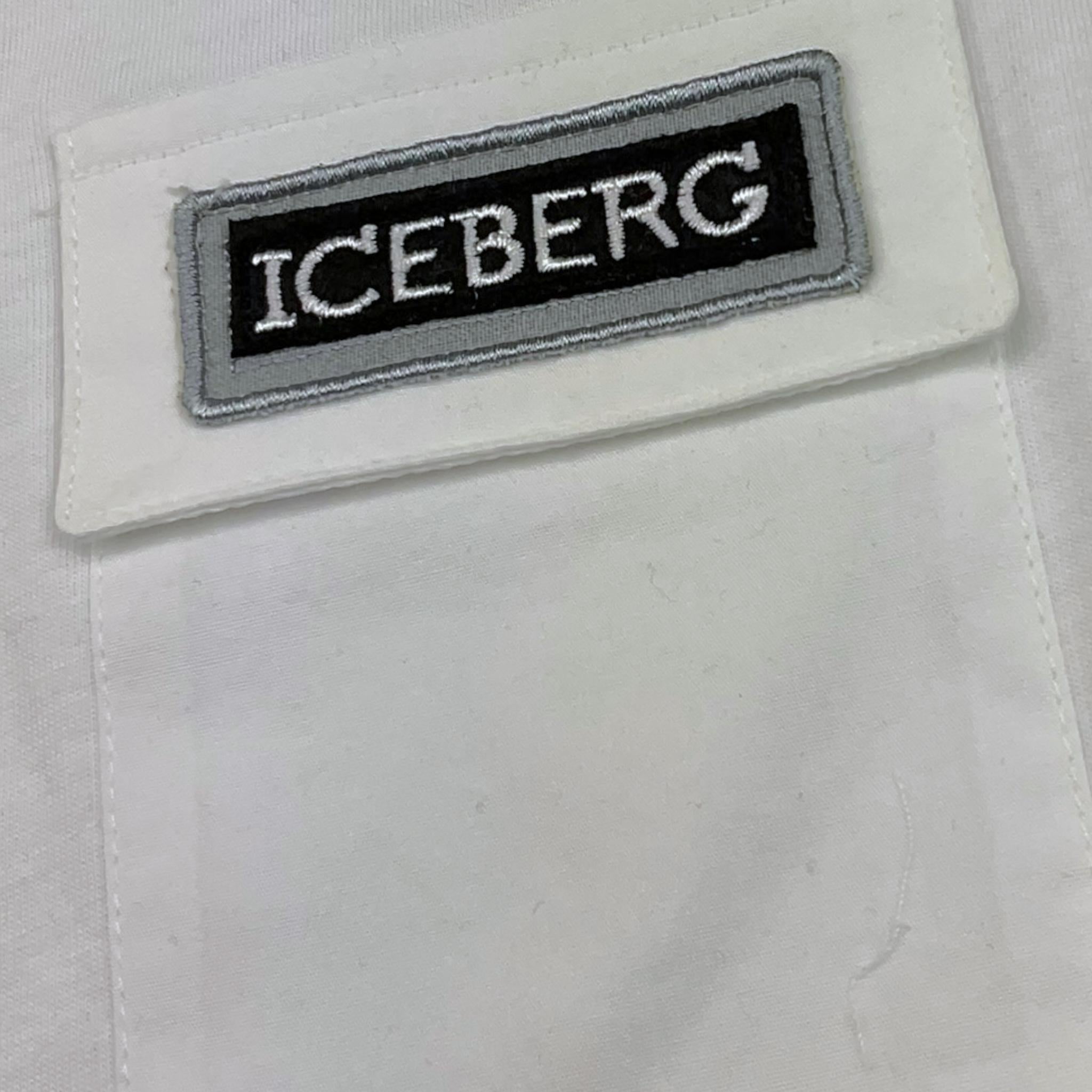 Iceberg T-Shirt Girocollo Tinta Unita per Bambino TSICE5103J BIANCO ICEBERG 