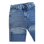 Marc Ellis Jeans Tinta Unita con Aperture E Brillantini per Bambina JMJPT01195 BLU MARC ELLIS 