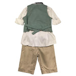 Mai'S Kids Completo 4 Pezzi Camicia-Papillon-Gilet-Pantalone per Bambino BERNARD VERDE MAI'S KIDS 