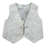 Gugu Gaga Gilet Tinta Unita Fantasia A Righe per Neonato GM3002T PANNA GUGU GAGA 