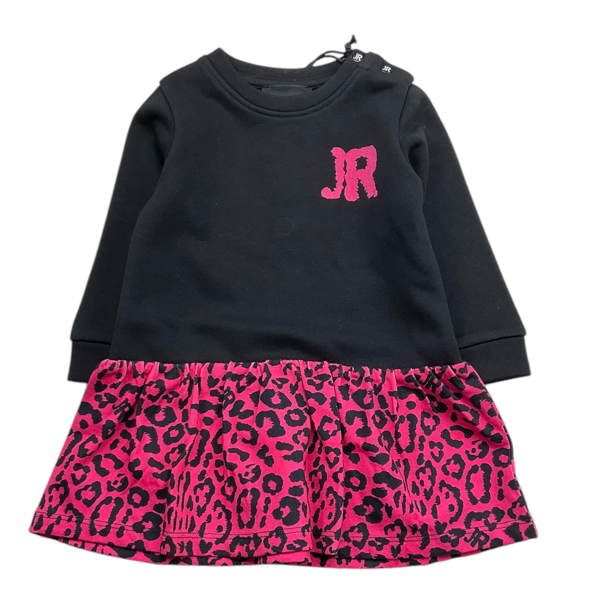 JOHN RICHMOND set abito-coulotte fantasia maculata Nero per Neonata RIA25120VE NERO JOHN RICHMOND 